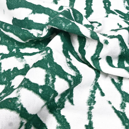 Wave Harmony Print Pure Cotton Green King Bedsheet – 180 TC