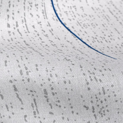 Blue Blossom Pure Cotton White & Blue Floral King Bedsheet  – 180 TC
