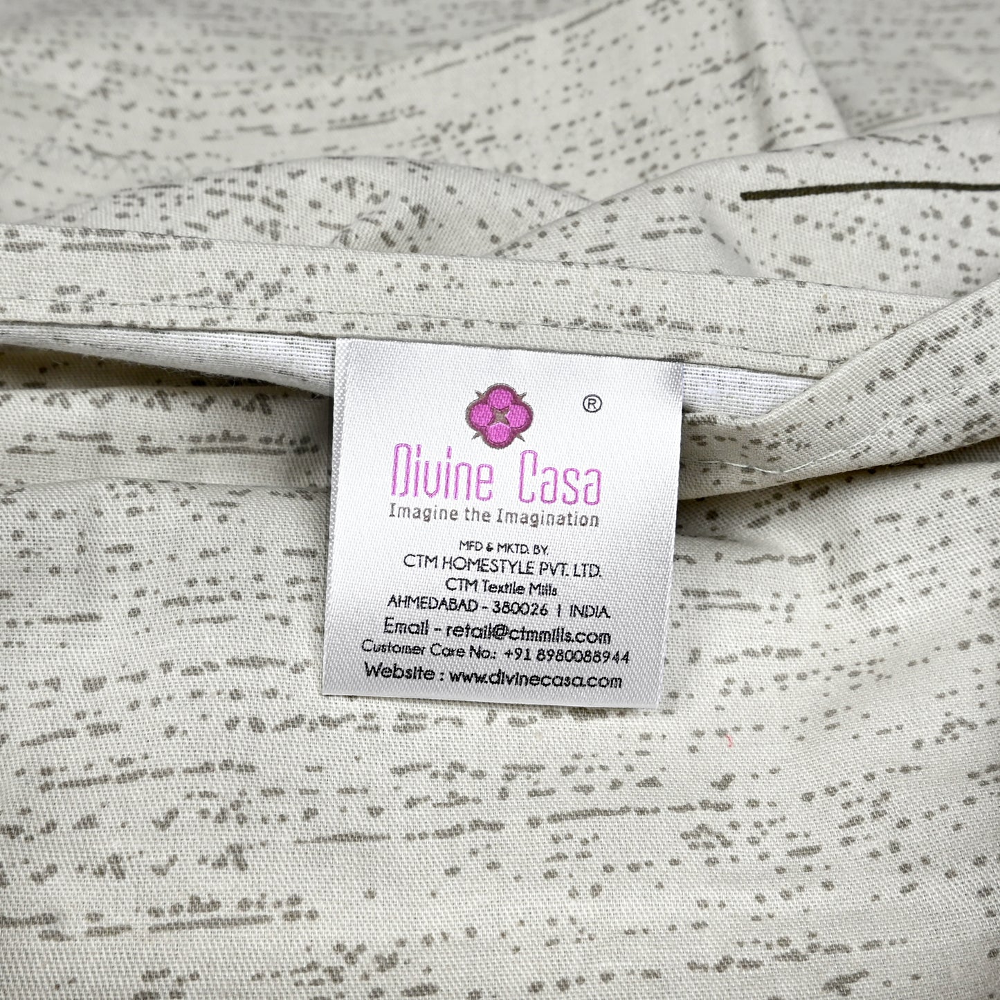 Silver Blossom Pure Cotton Grey Floral King Bedsheet  – 180 TC