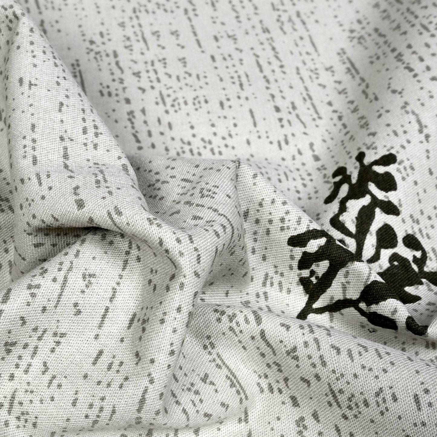 Silver Blossom Pure Cotton Grey Floral King Bedsheet  – 180 TC