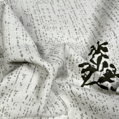 Silver Blossom Pure Cotton Grey Floral King Bedsheet  – 180 TC
