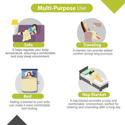 Triangle Green 144 TC 100% Cotton Summer AC Dohar for Single Bed