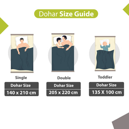 Triangle Green 144 TC 100% Cotton Summer AC Dohar for Single Bed