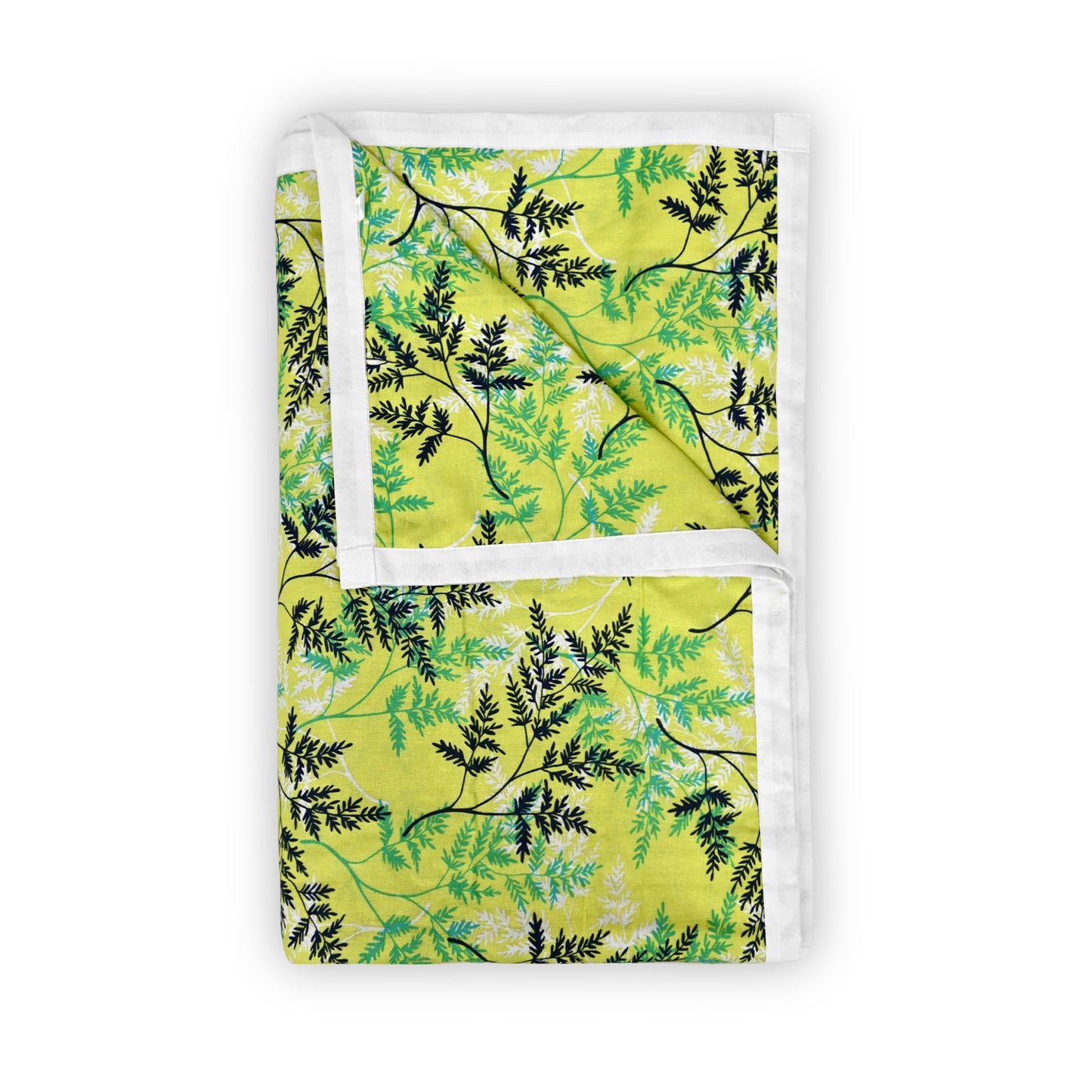 Lime Breeze Floral Single Bed Dohar – 120 GSM Cotton