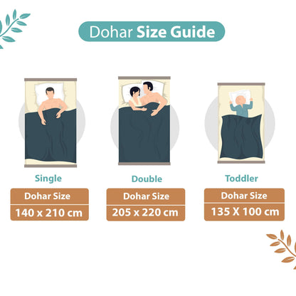 Doodle Round Multicolor All Season AC Dohar for Single Bed