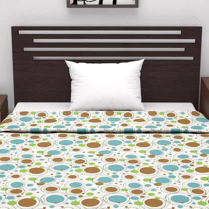 Doodle Round Multicolor All Season AC Dohar for Single Bed
