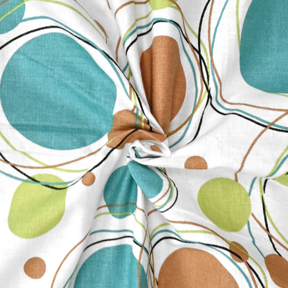 Doodle Round Multicolor All Season AC Dohar for Single Bed