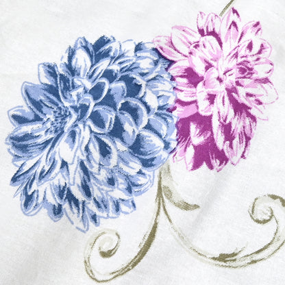 Blue Pink Floral Pure Cotton Lightweight Dohar For Single Bed