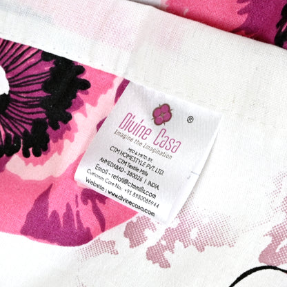 Pink Floral Pure Cotton Lightweight Dohar For Double Bed