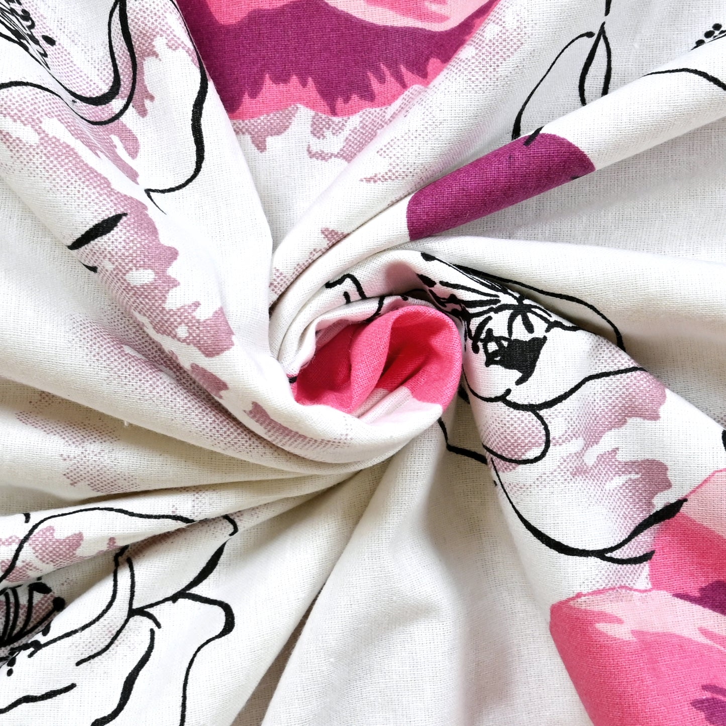 Pink Floral Pure Cotton Lightweight Dohar For Single bed