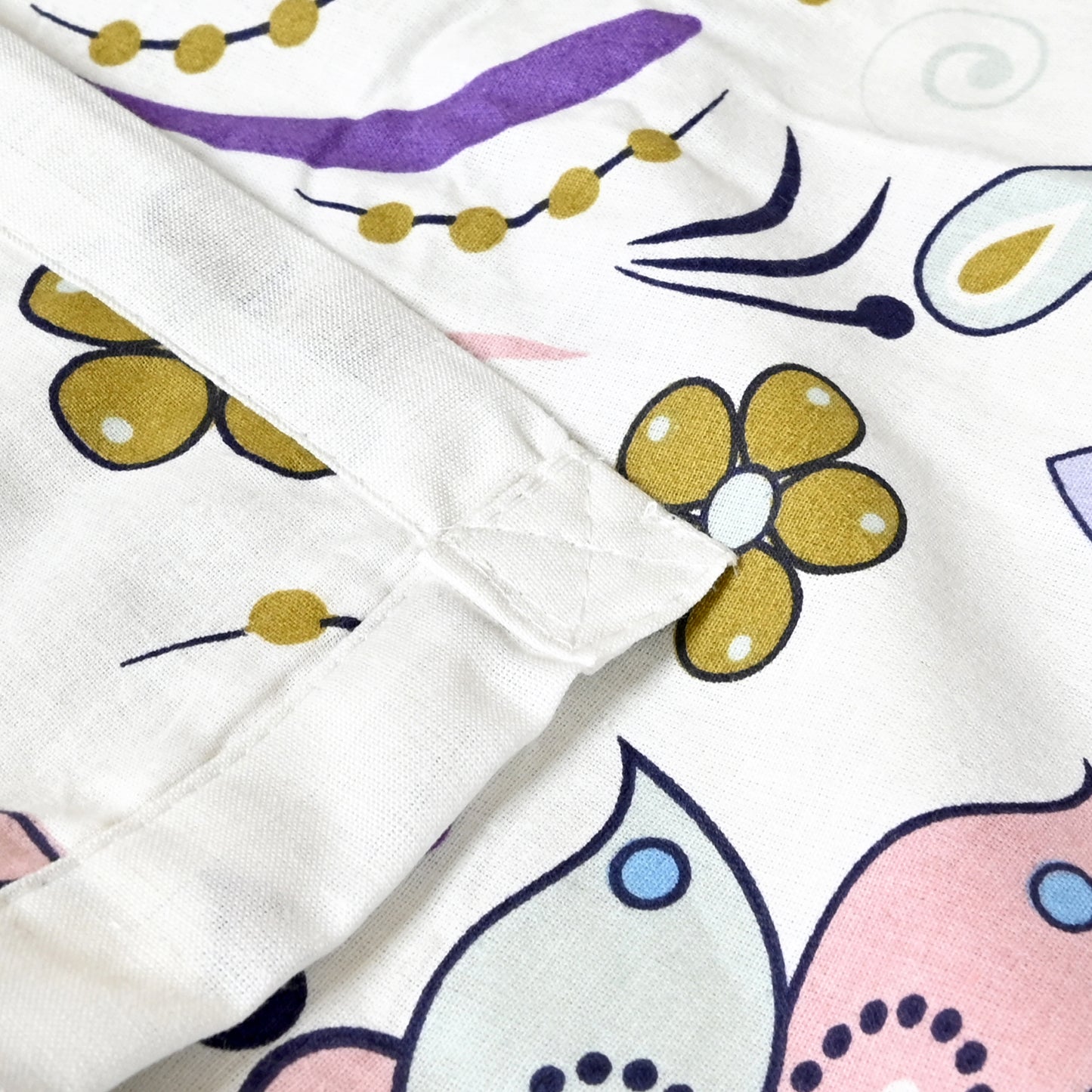 Purple Blue Floral Pure Cotton Lightweight Dohar For Single Bed