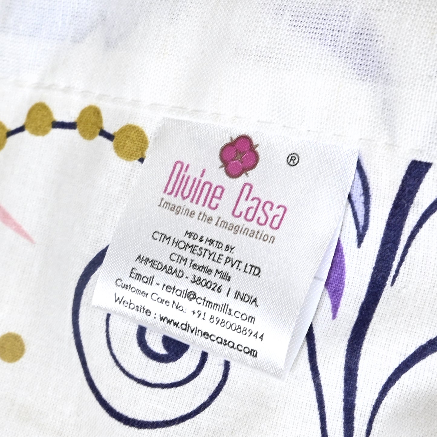 Purple Blue Floral Pure Cotton Lightweight Dohar For Single Bed