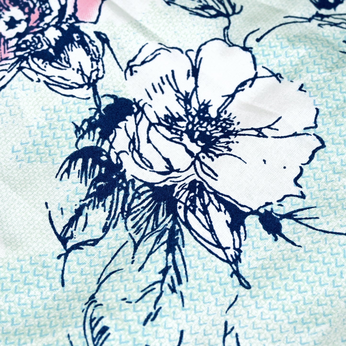 Mint Green Floral Pure Cotton Lightweight Dohar For Double Bed