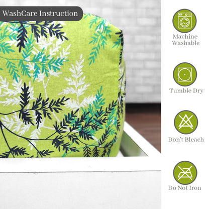 Lady Fern Floral Lime Green Elastic Fitted Double Bedsheet