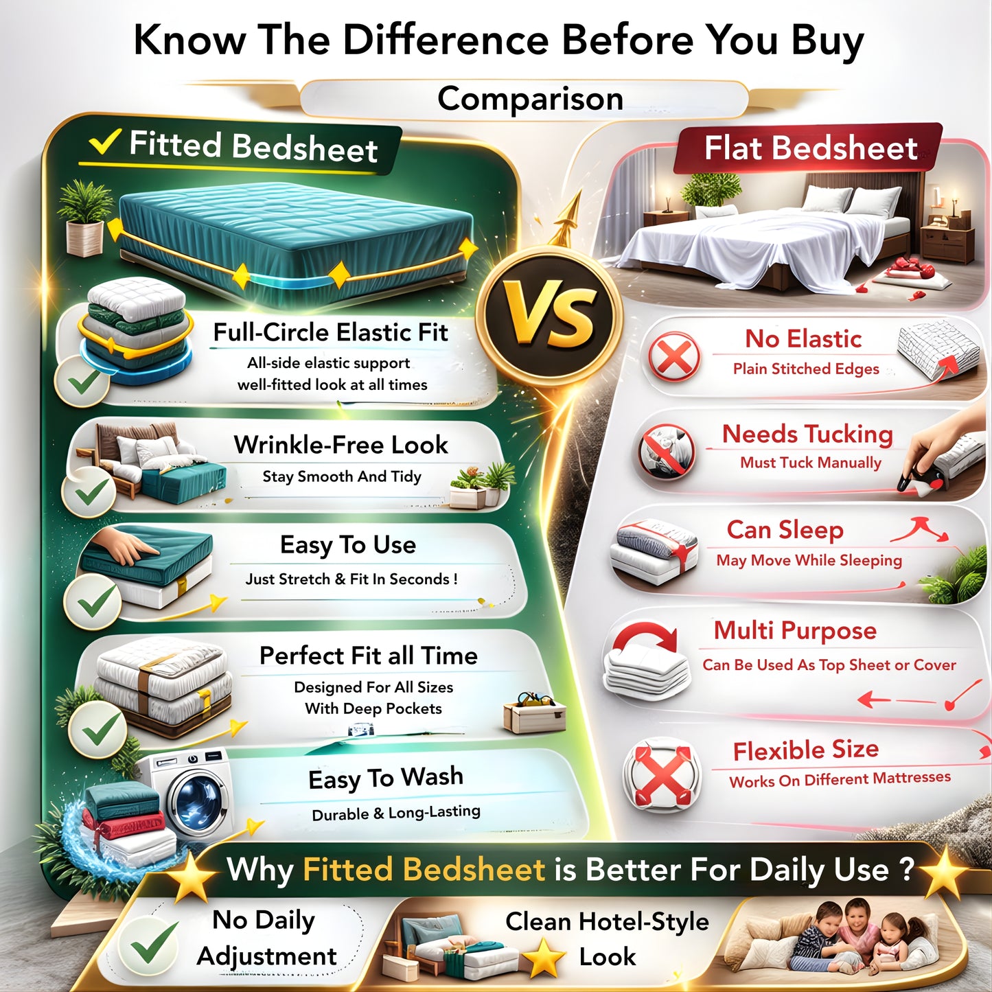 Blue Pink Floral Cotton Elastic Fitted Single Bedsheet