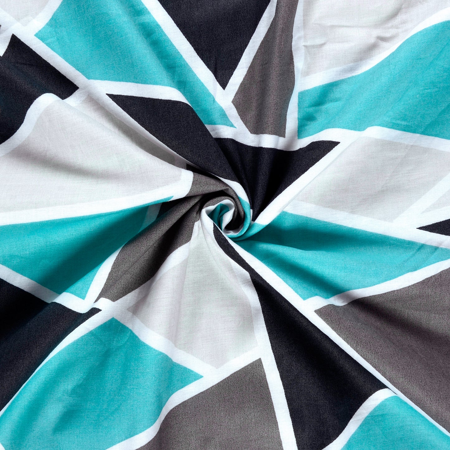 Triangle Blue 144 TC 100% Cotton Summer AC Dohar for Double Bed