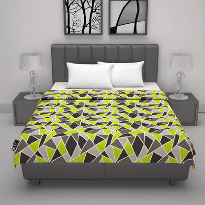 Triangle Green 144 TC 100% Cotton Summer AC Dohar for Double Bed