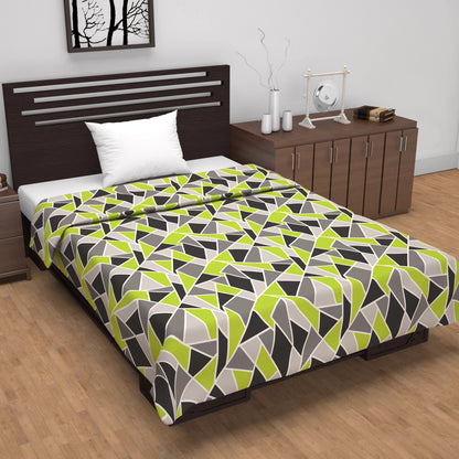 Jolly Green 144 TC 100% Cotton Geometric Print Single Bed AC Blanket Dohar for All Season