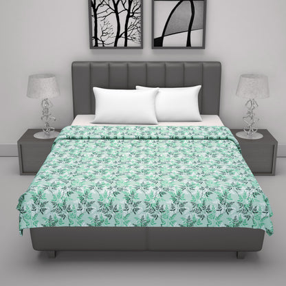 Lady Fern Floral 144 TC 100% Cotton Cozy and Lightweight Double Bed Dohar