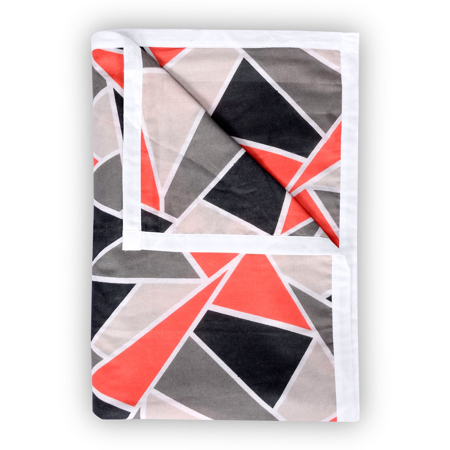 Triangle Red 144 TC 100% Cotton Summer AC Dohar for Single Bed