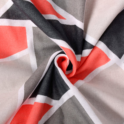 Triangle Red 144 TC 100% Cotton Summer AC Dohar for Single Bed