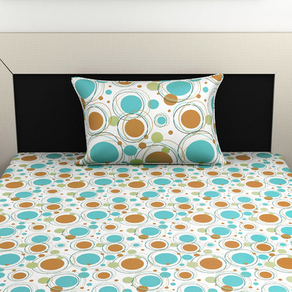 Colorful Polka Dots Combo Bedsheet for Single Bed