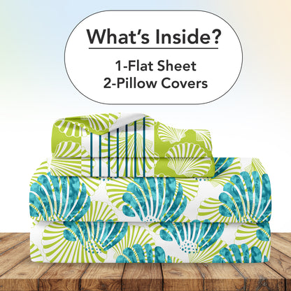 Neutral Floral Bedsheet For Double Bed