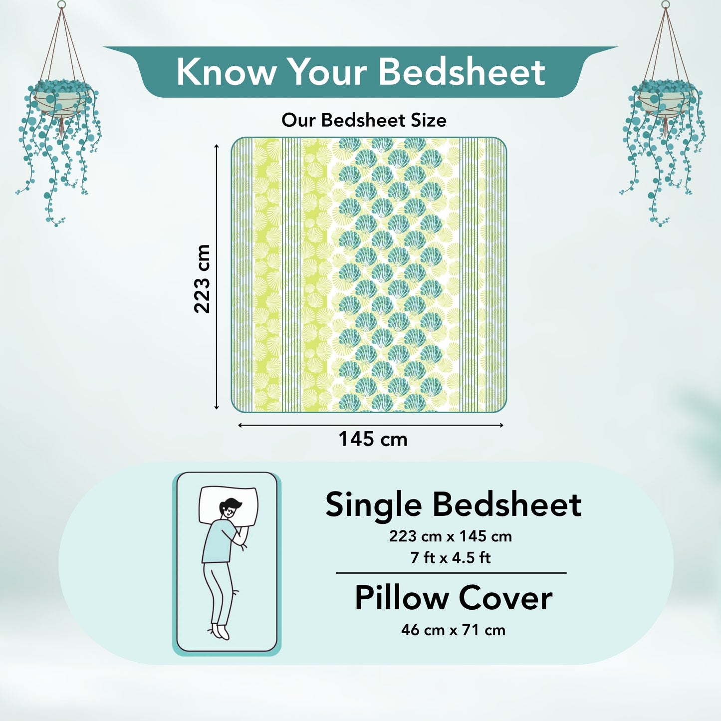 Neutral Floral Single Bedsheet