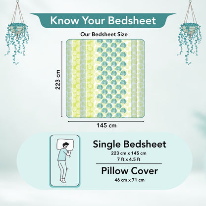 Neutral Floral Single Bedsheet
