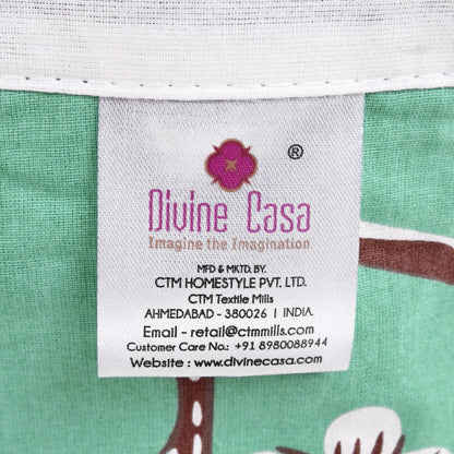 Blossom Haven Mint Floral Cotton Dohar For Single Bed – 144 TC Pure Cotton