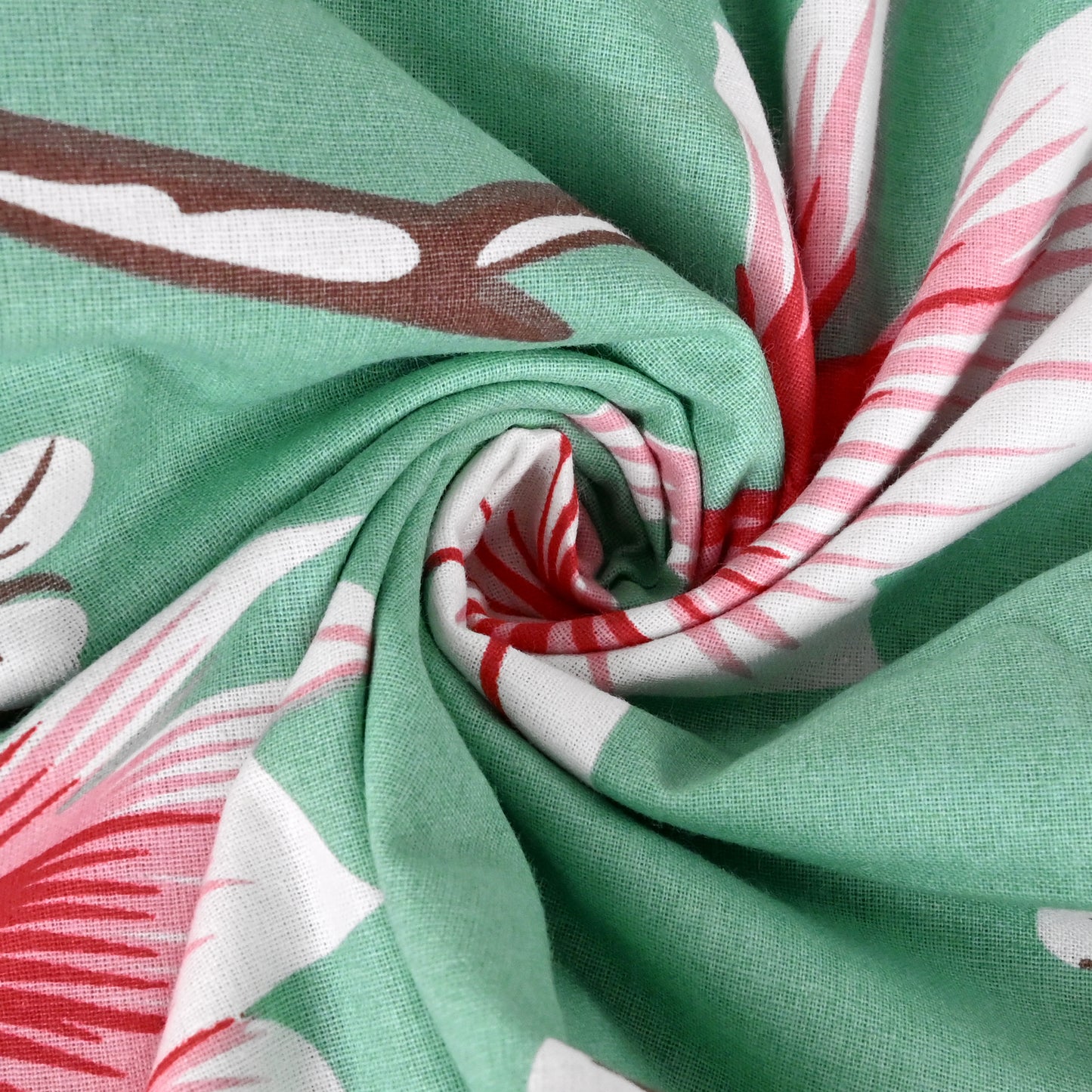 Blossom Haven Mint Floral Cotton Dohar For Single Bed – 144 TC Pure Cotton