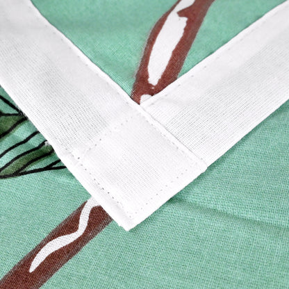 Blossom Haven Mint Floral Cotton Dohar For Single Bed – 144 TC Pure Cotton