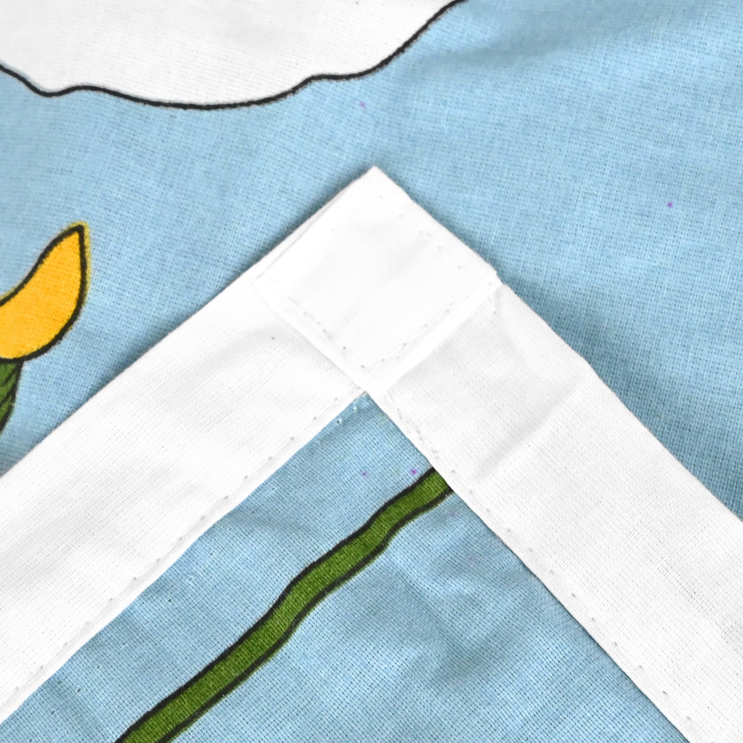 Wildflower Charm Soft Sky Blue Cotton Dohar For Single Bed – 144 TC Cotton