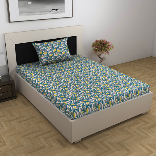 Woody Petals Elegant Bedsheet For Single Bed