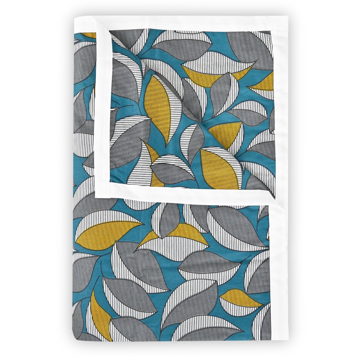 Woody Petals Rustic Blue And Grey Floral Single Cotton Dohar – 144 TC Cotton
