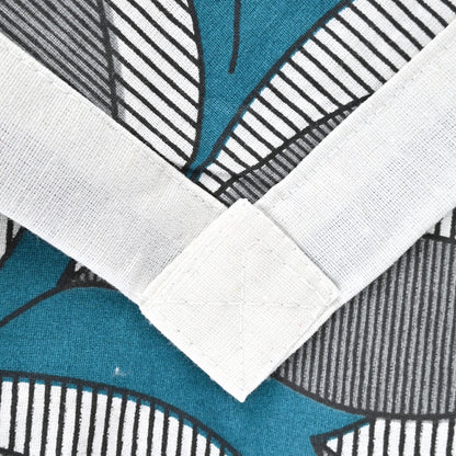 Woody Petals Rustic Blue And Grey Floral Single Cotton Dohar – 144 TC Cotton