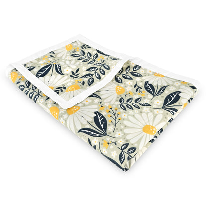 Classic Yellow Floral Double Bed Dohar – 120 GSM Cotton