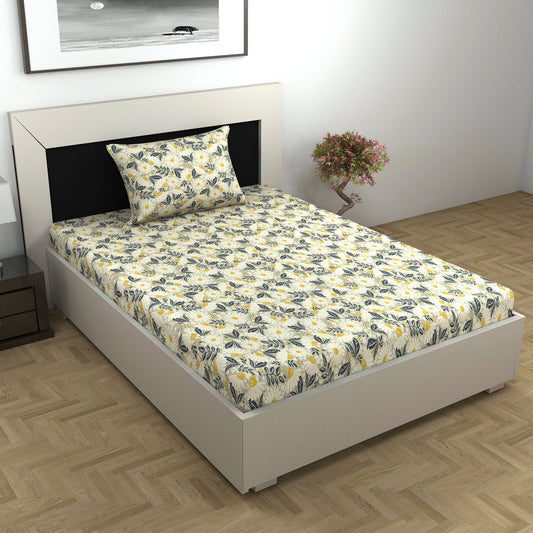 Vintage Daisies Elegant Bedsheet For Single Bed