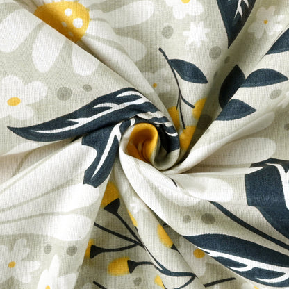 120 GSM Classic Yellow Floral Cotton Single Bed Dohar