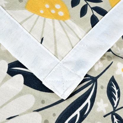 120 GSM Classic Yellow Floral Cotton Single Bed Dohar