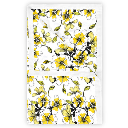 Golden Daffodil Floral Single Cotton Dohar – 144 TC Pure Cotton