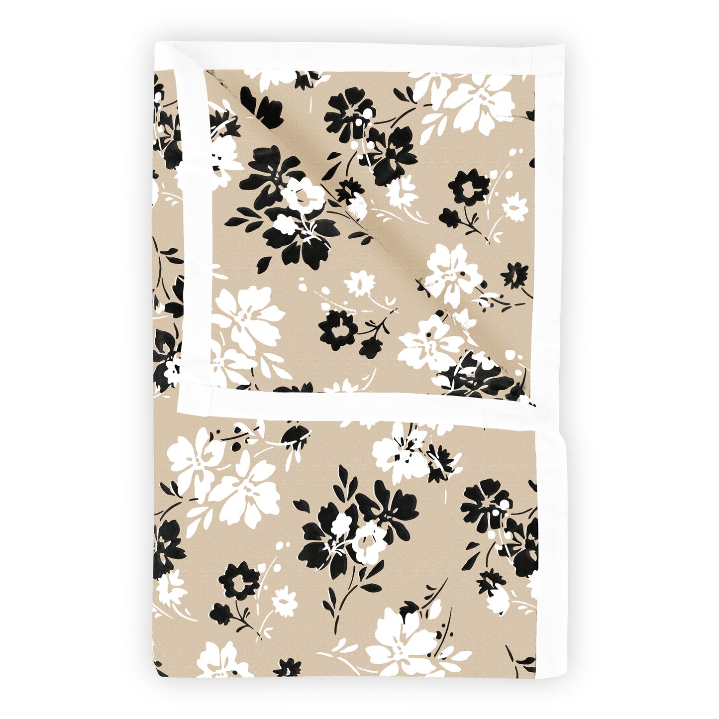 Beige Sunflower Floral Single Bed Dohar – 120 GSM Cotton