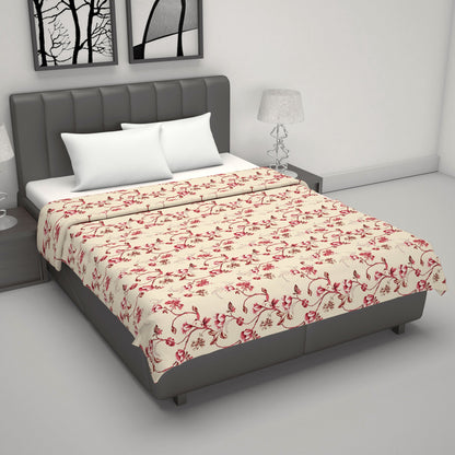 Sky Blue Mist Floral Double Bed Dohar – 120 GSM Cotton