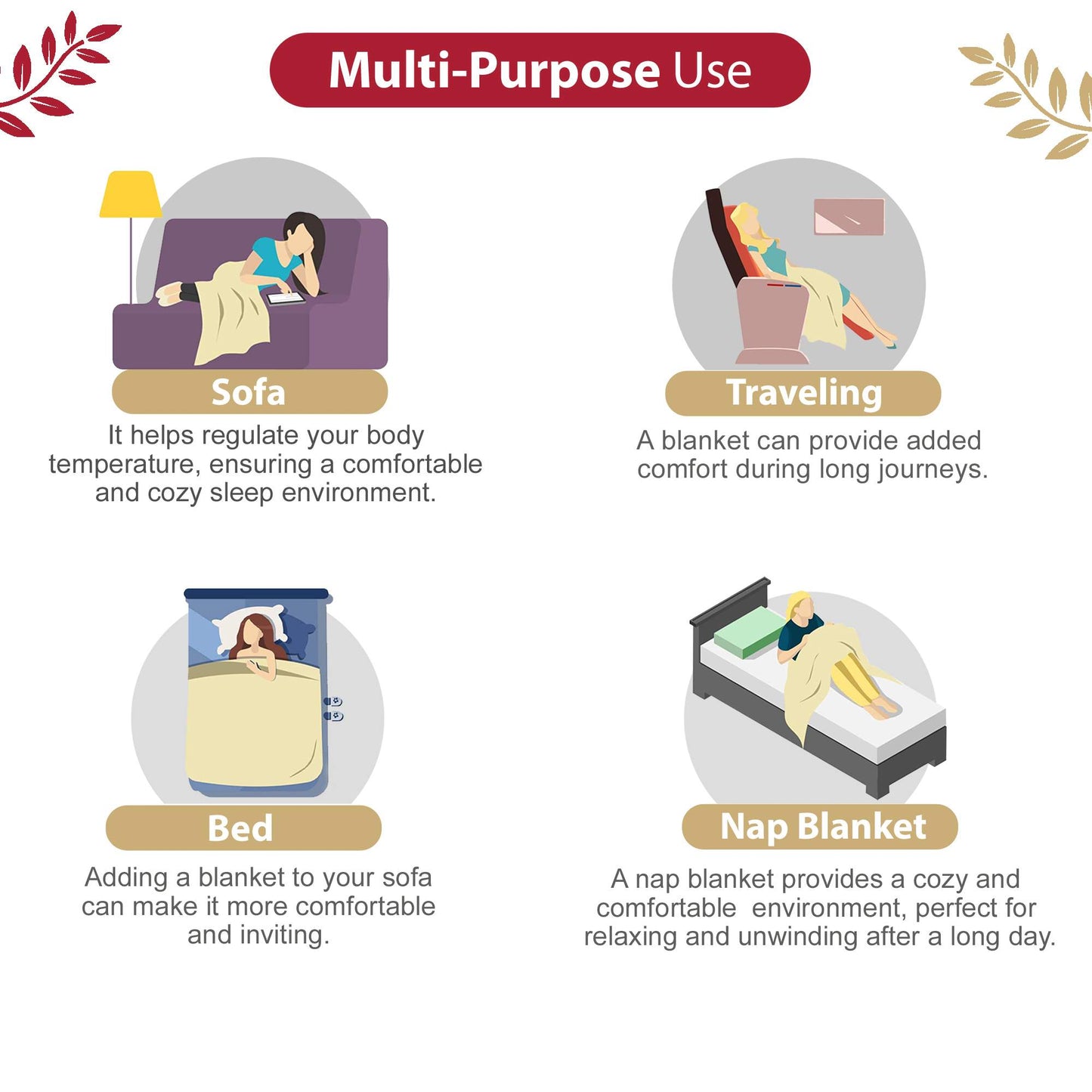 Sky Blue Mist Floral Single Bed Dohar - 120 GSM Cotton