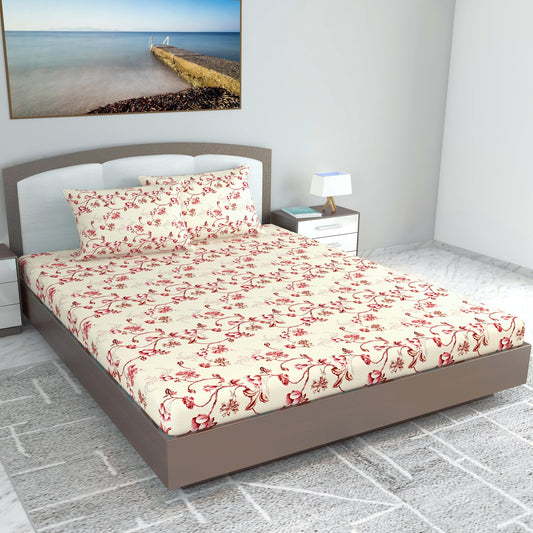 Summer Fern Pattern Bedsheet For King Size Bed