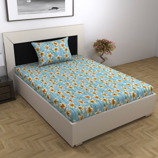 Wildflower Charm Elegant Single Bed Bedsheet