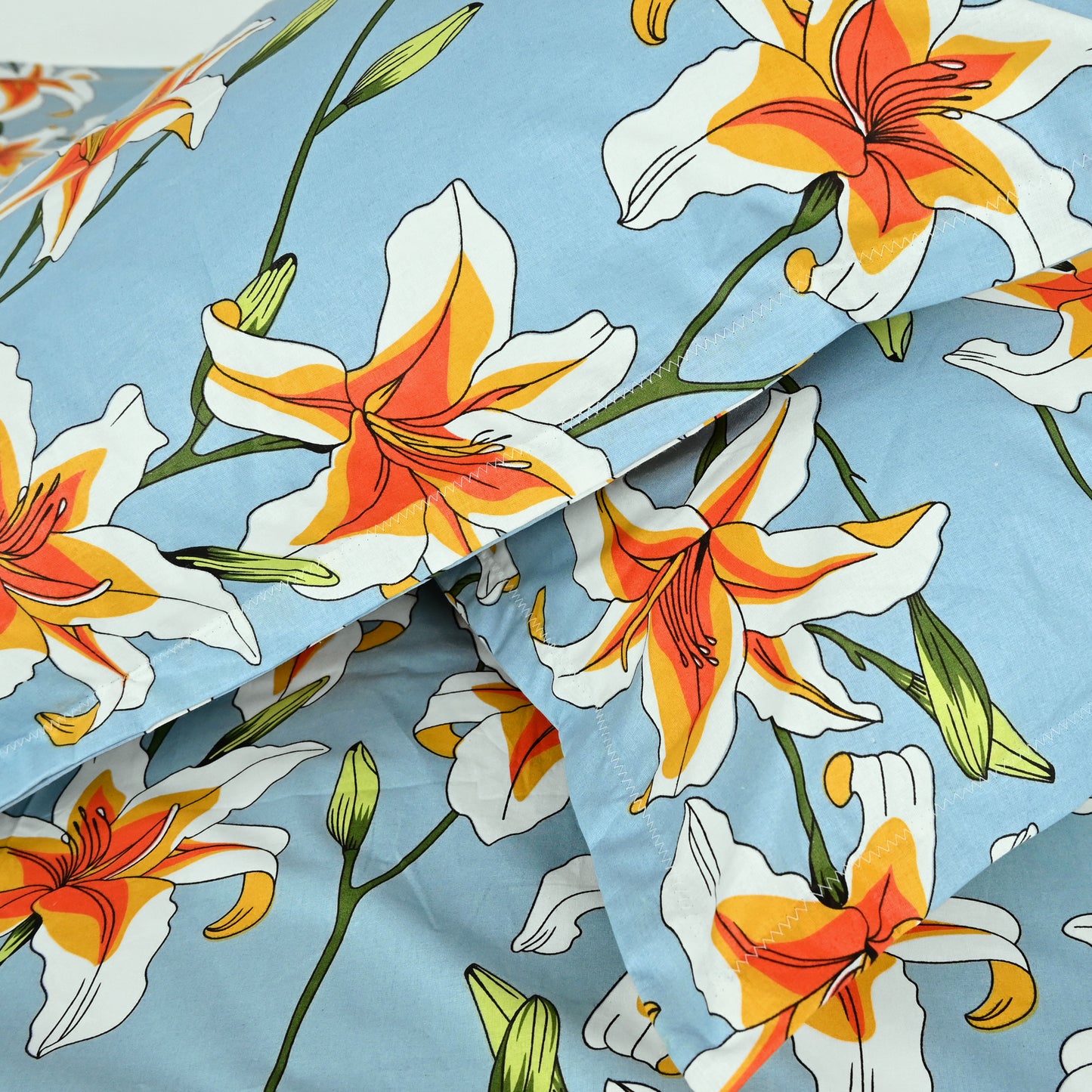 Wildflower Charm Elegant King Size Bed Bedsheet