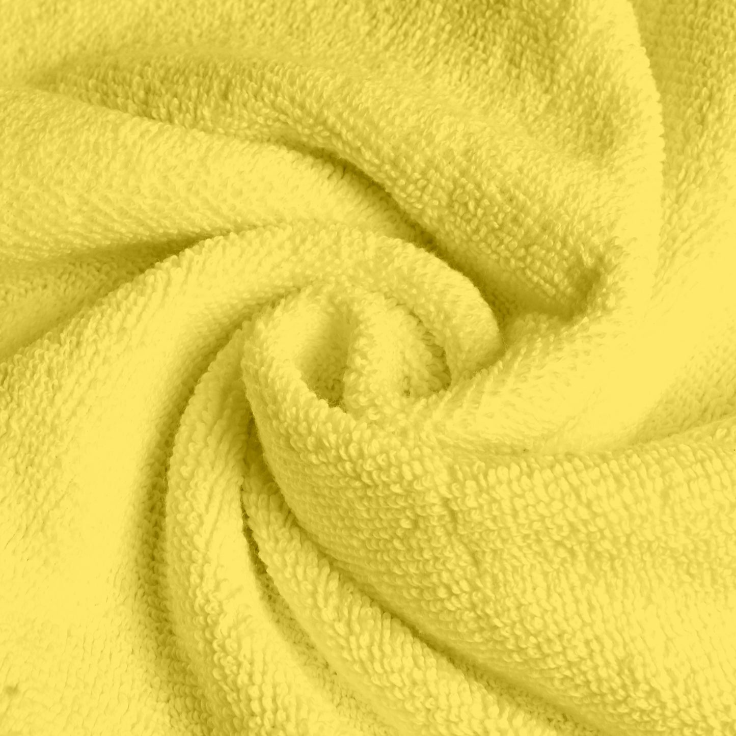 Yellow Cotton Face Towels Set of 4 (30x30 cm)