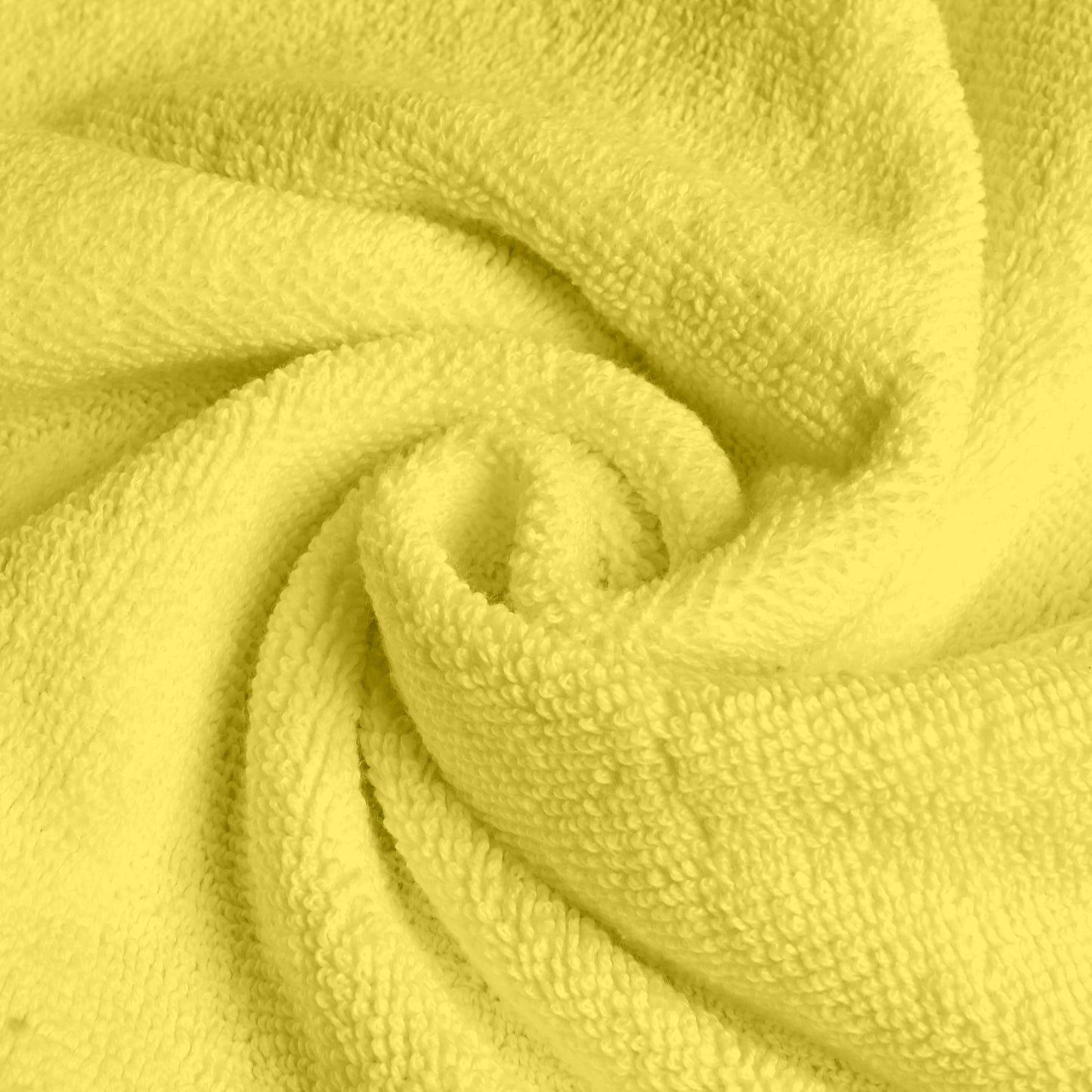 Yellow Cotton Face Towels Set of 6 (30x30 cm)