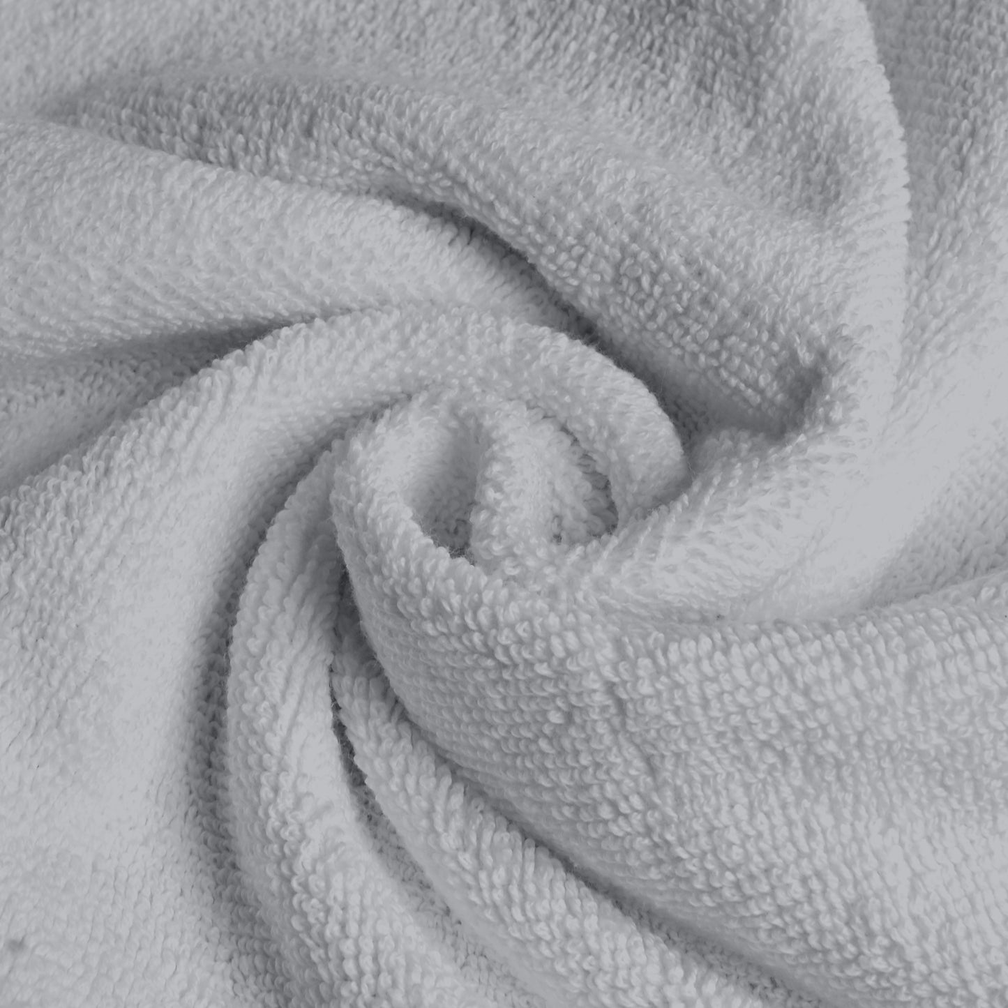 Grey Cotton Face Towels Set of 6 (30x30 cm)